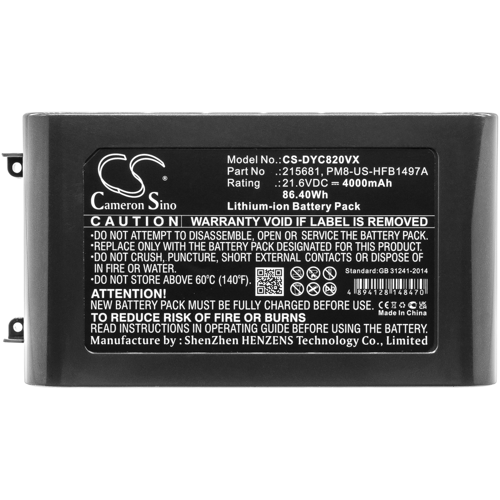 Dyson Batterie à vide CS-DYC820VX