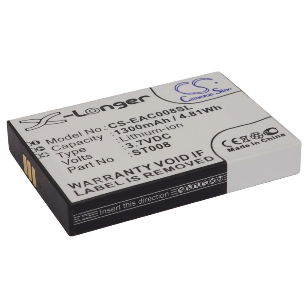 Cameron Sino X-Longer CS-EAC008SL vue de l’étiquette avant: X-Longer, 1300mAh/4,81Wh, 3,7VDC, Part ST008