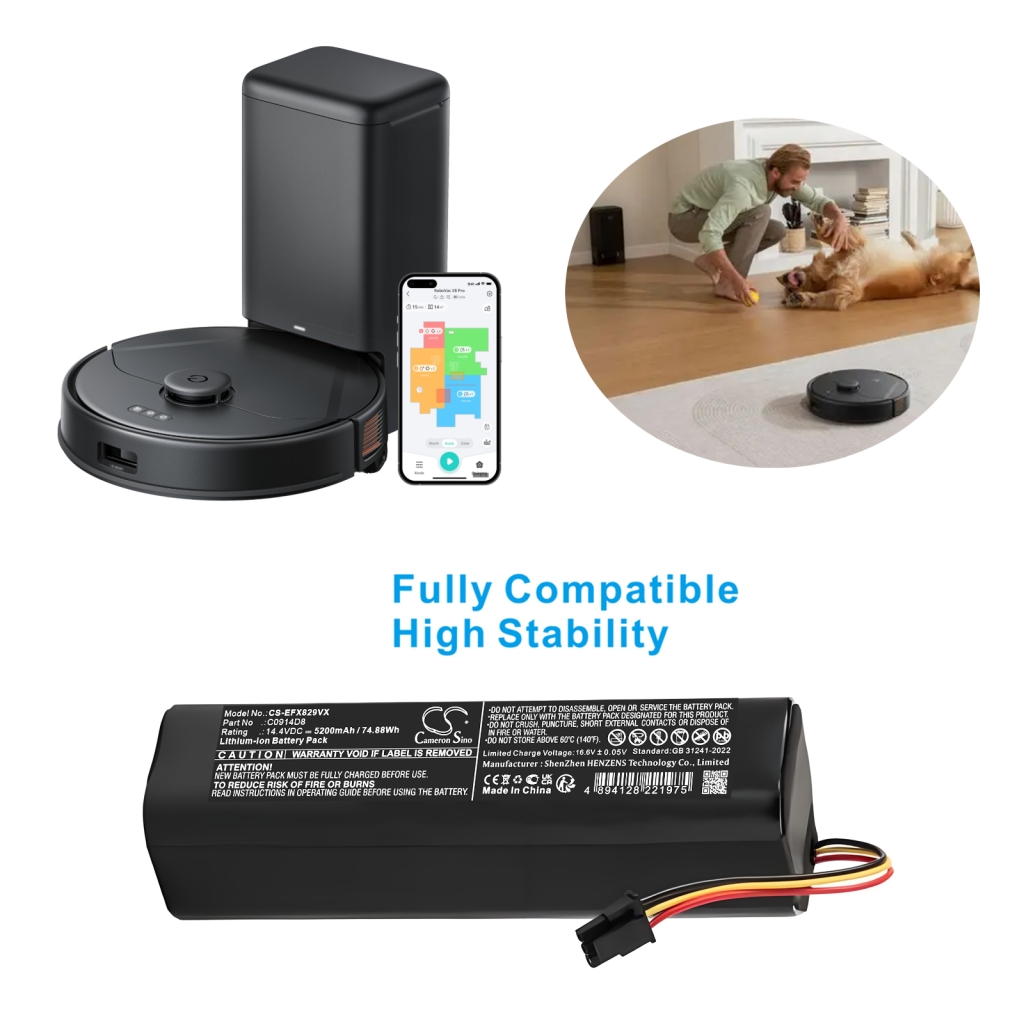 Batterie à vide Eufy CS-EFX829VX