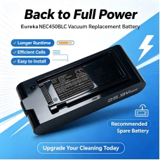 Remplacement de batterie compatible pour Eureka NEC450BLC
