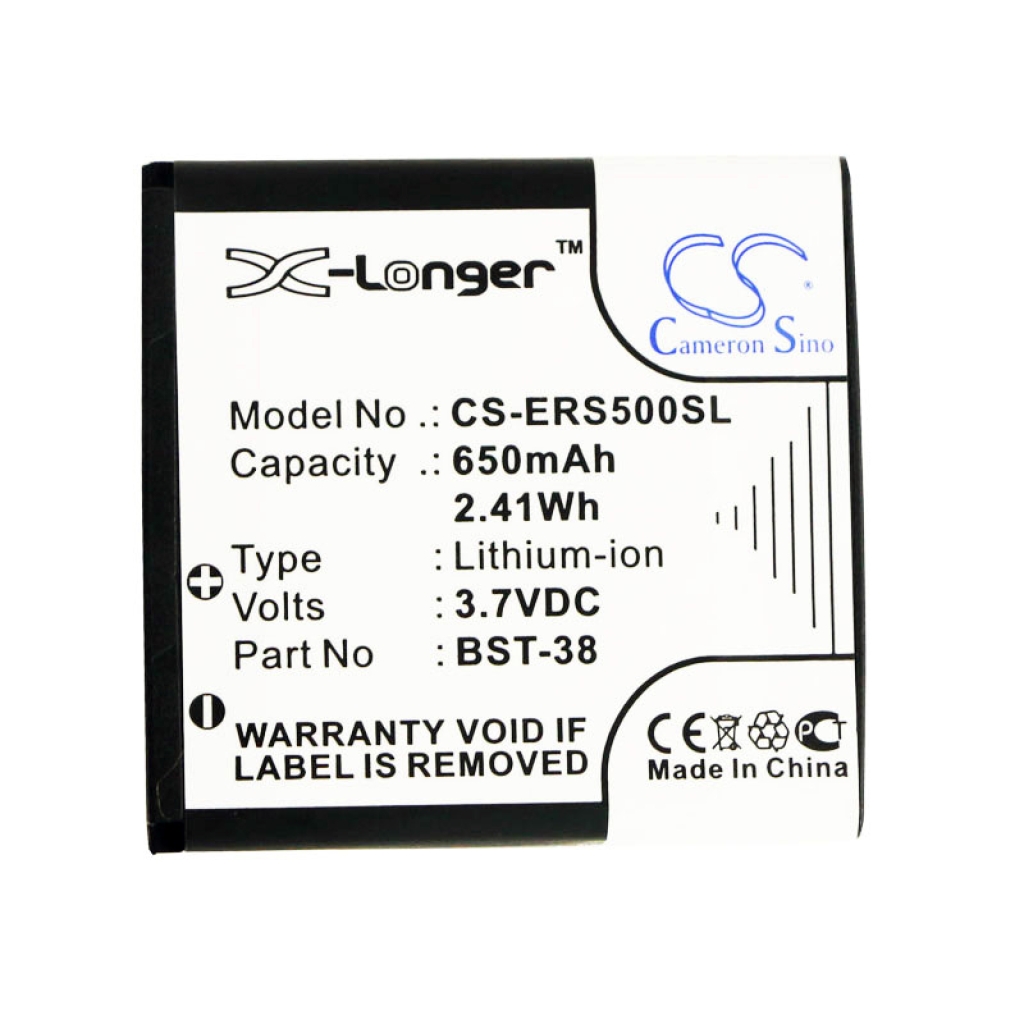 Batterie compatible avec Sony Ericsson CS-ERS500SL