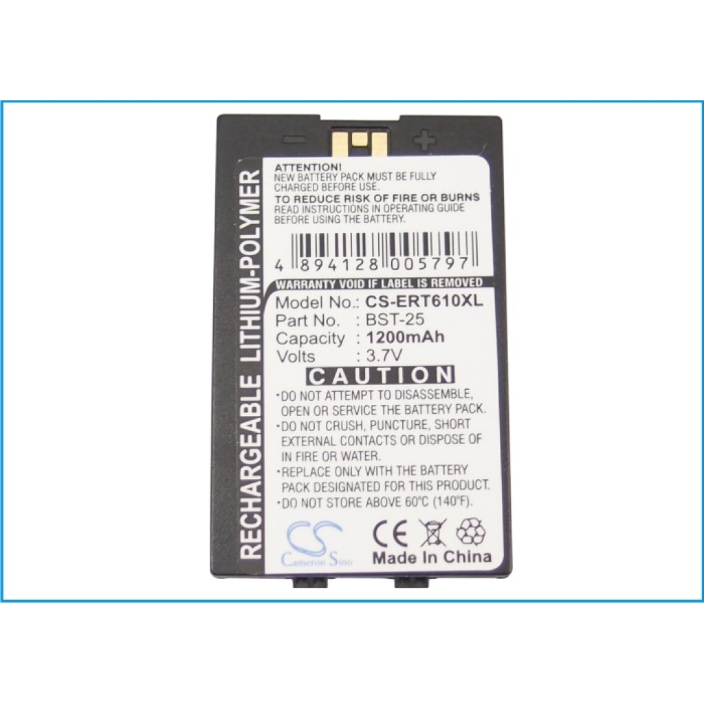 Batterie compatible avec Sony Ericsson CS-ERT610XL