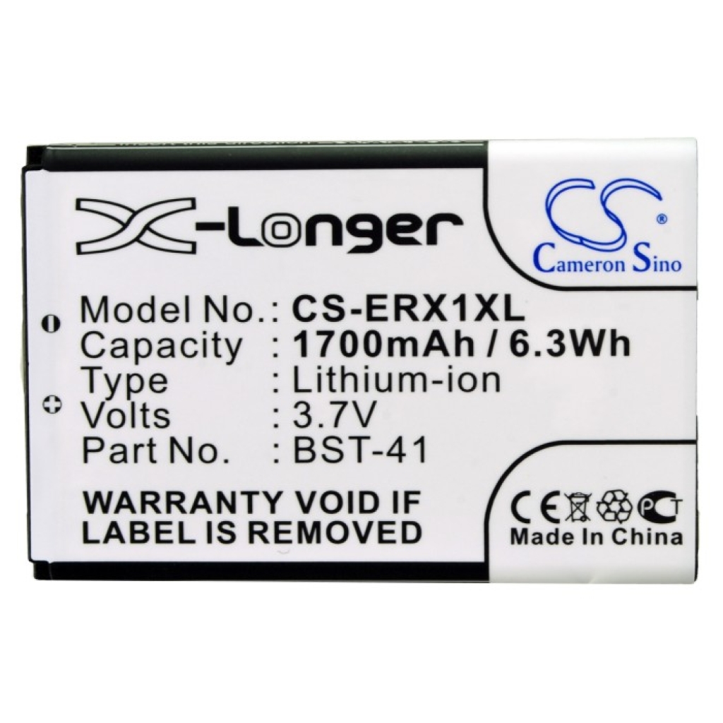 Batterie compatible avec Sony Ericsson Sony CS-ERX1XL