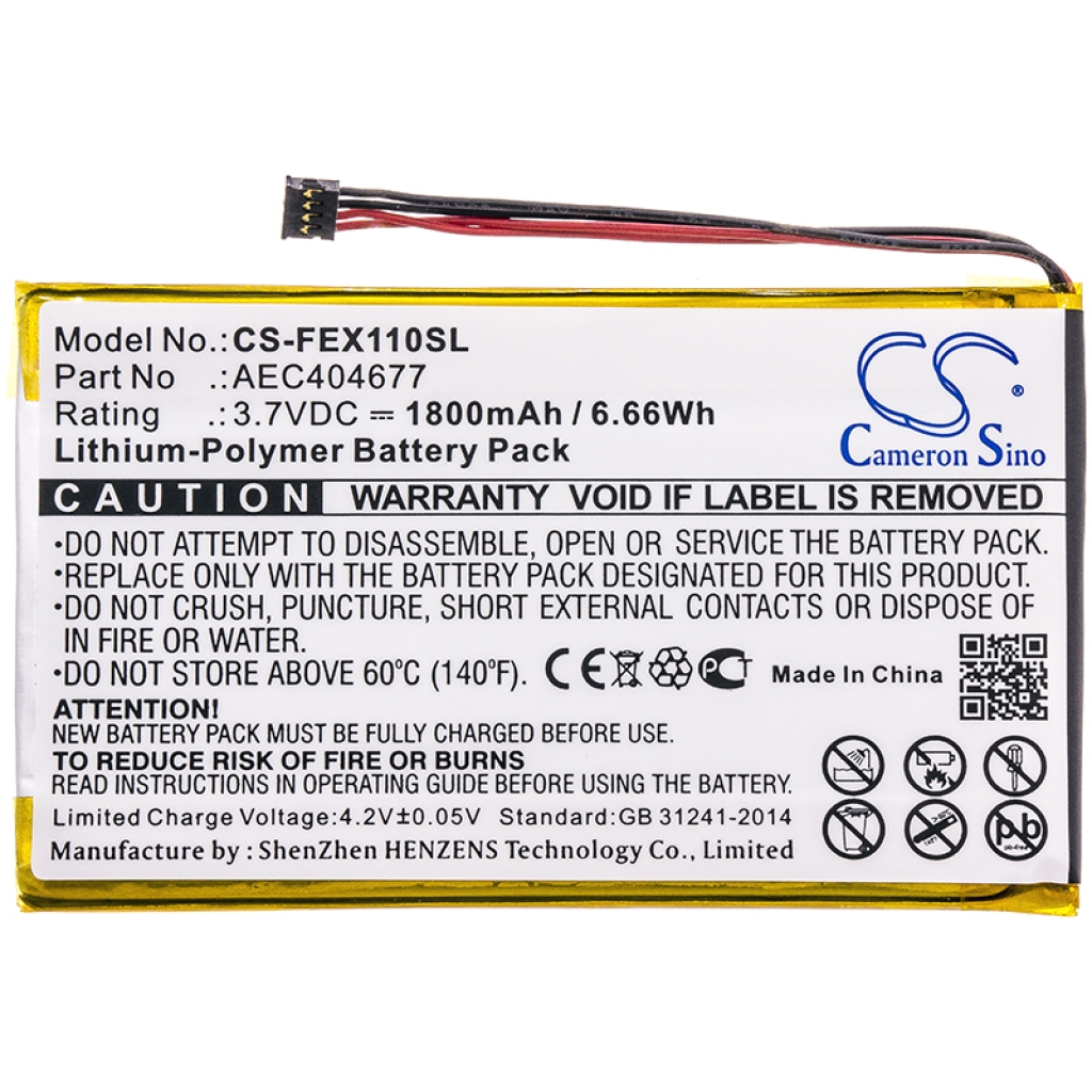 Remplacement de batterie compatible pour Fiio AEC404677