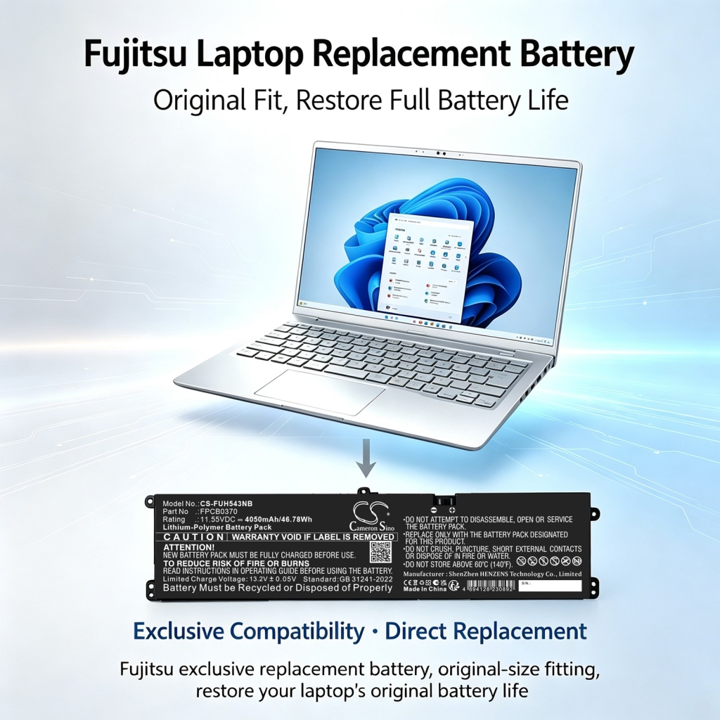 Batterie compatible avec Fujitsu CS-FUH543NB