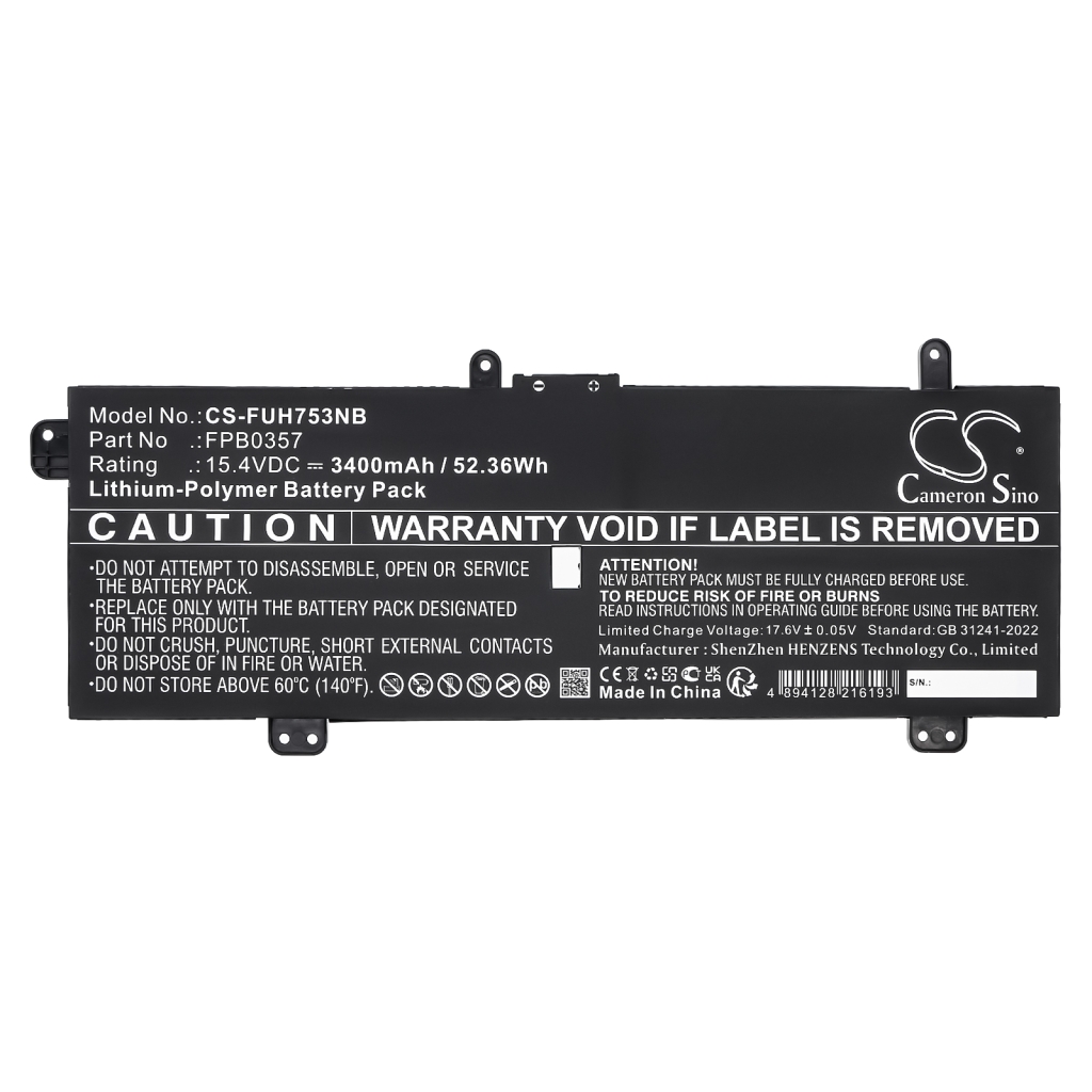 Tablette Batterie Fujitsu CS-FUH753NB