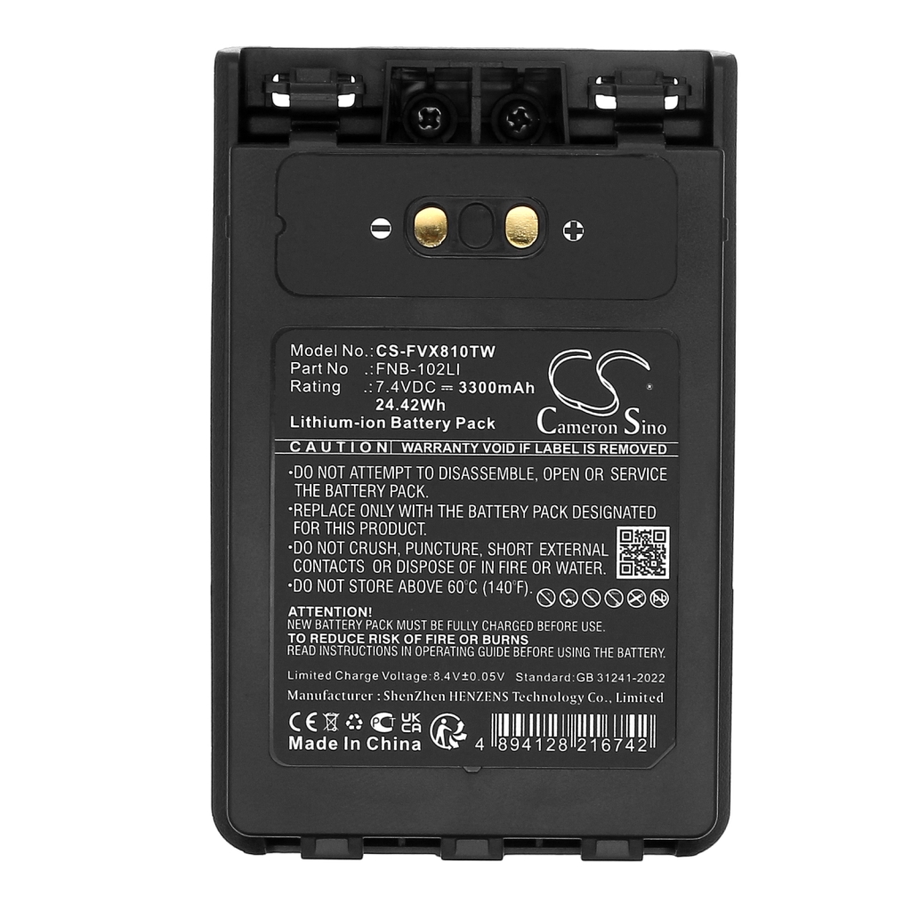 Batterie radio bidirectionnelle YAESU CS-FVX810TW