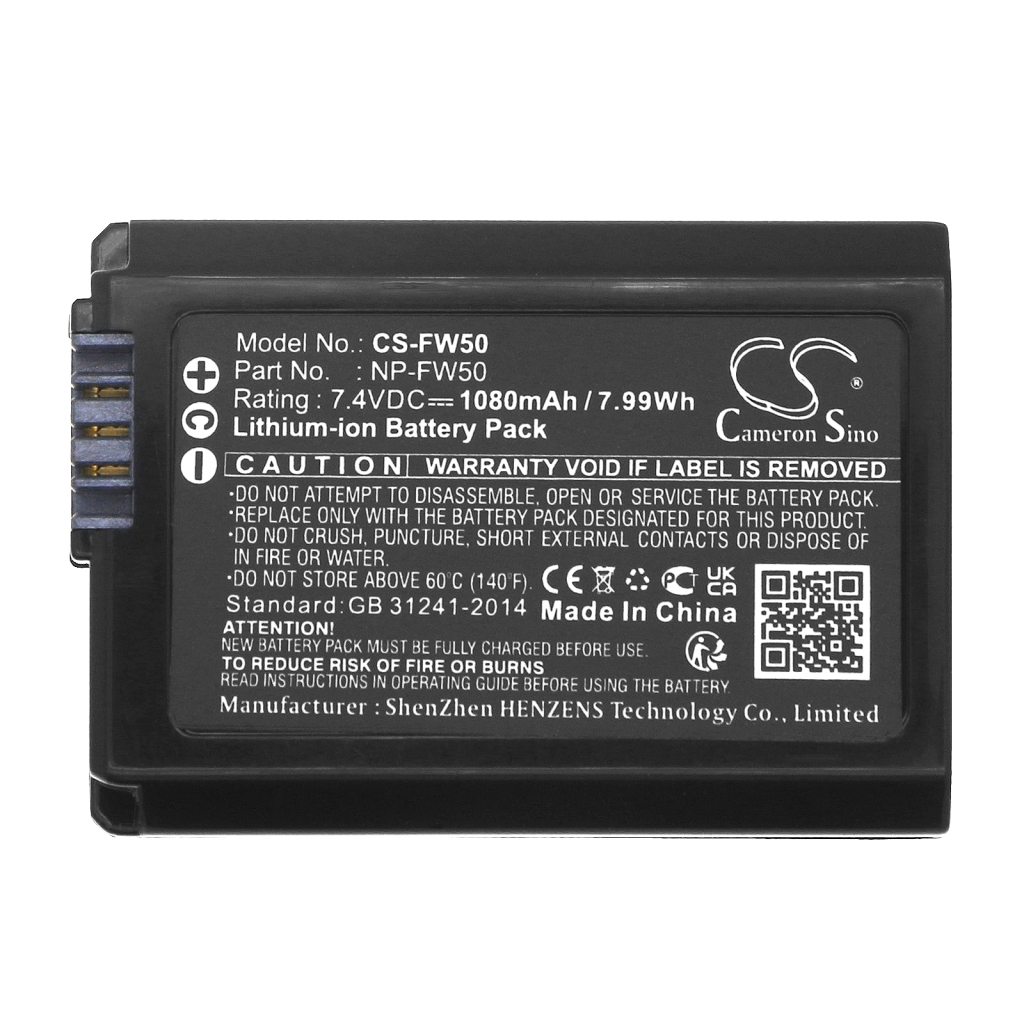 Batterie de l'appareil photo Sony CS-FW50