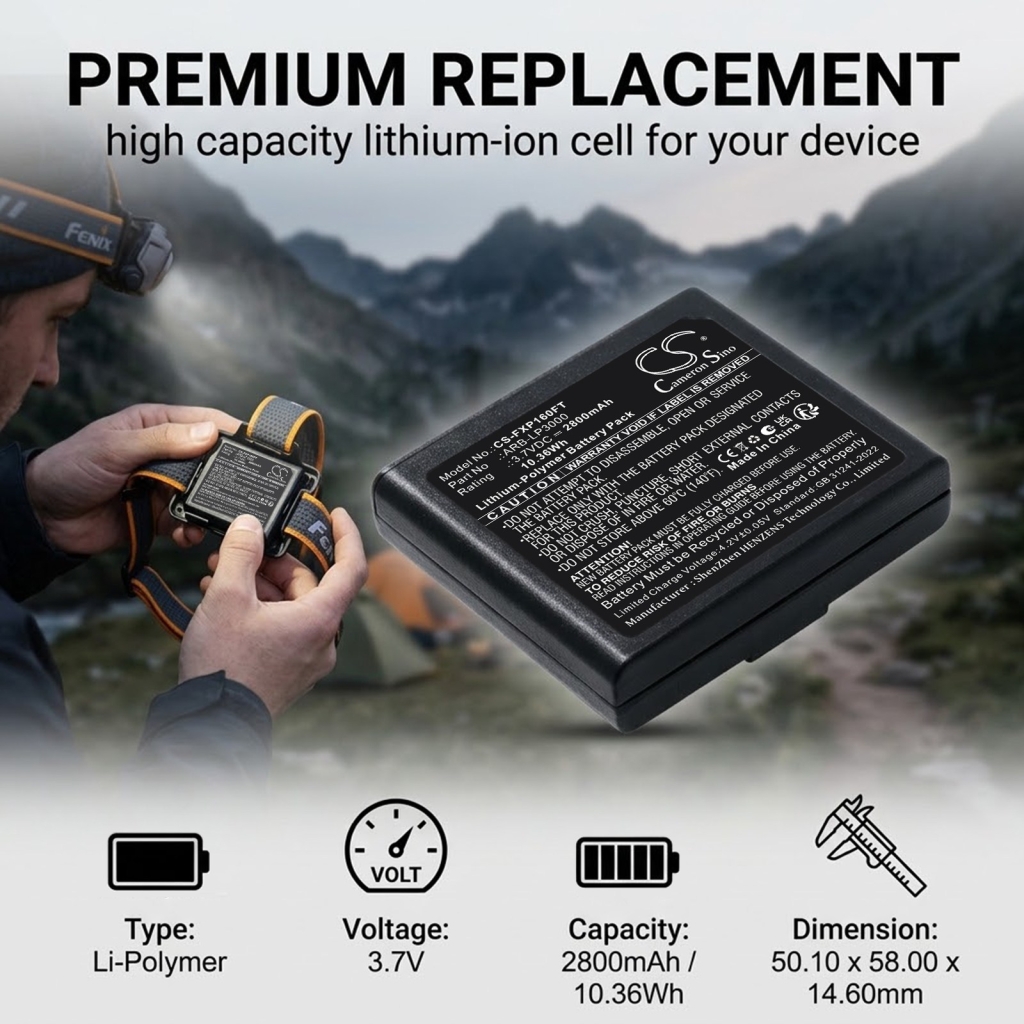 Batteries compatible avec Fenix HP16R HP16R CS-FXP160FT