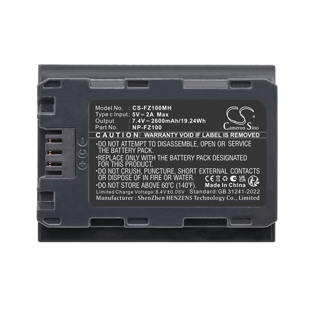 Batterie compatible avec Sony CS-FZ100MH