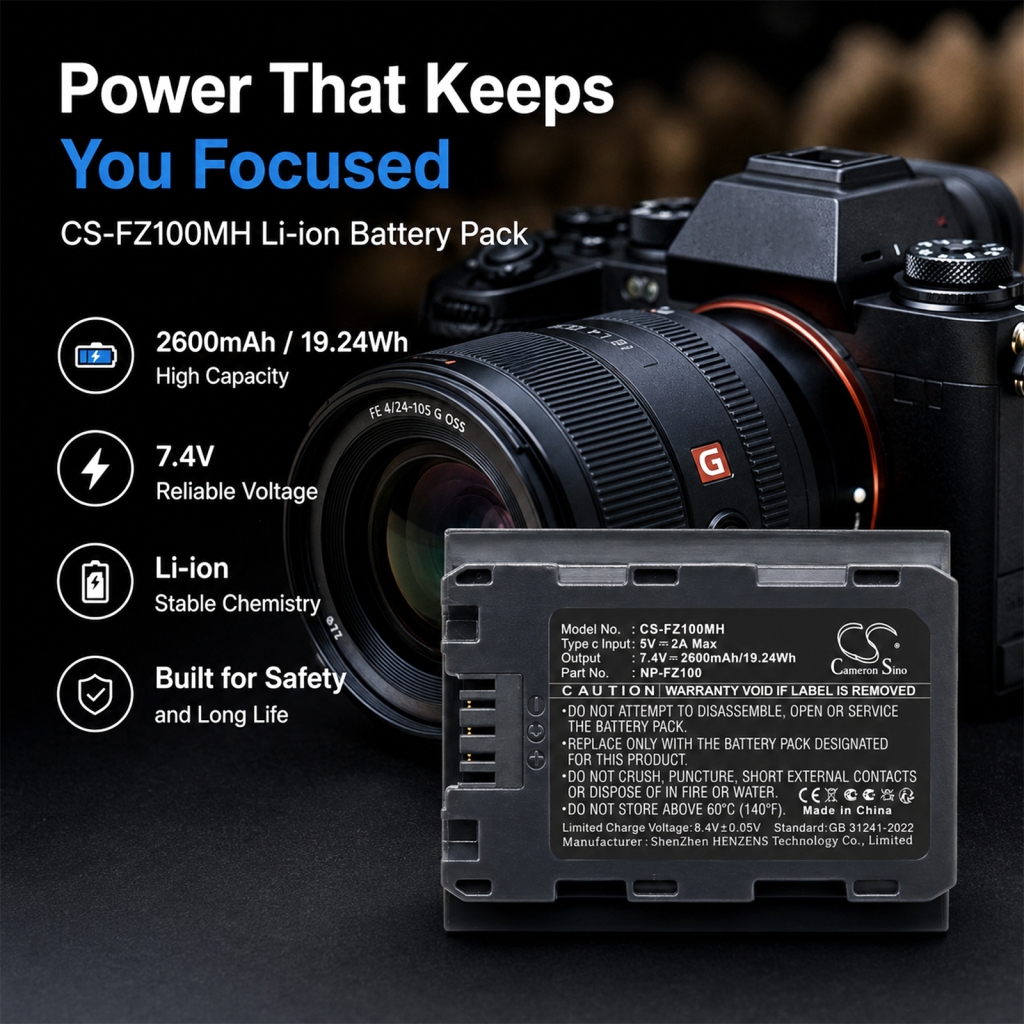 Batterie compatible avec Sony CS-FZ100MH