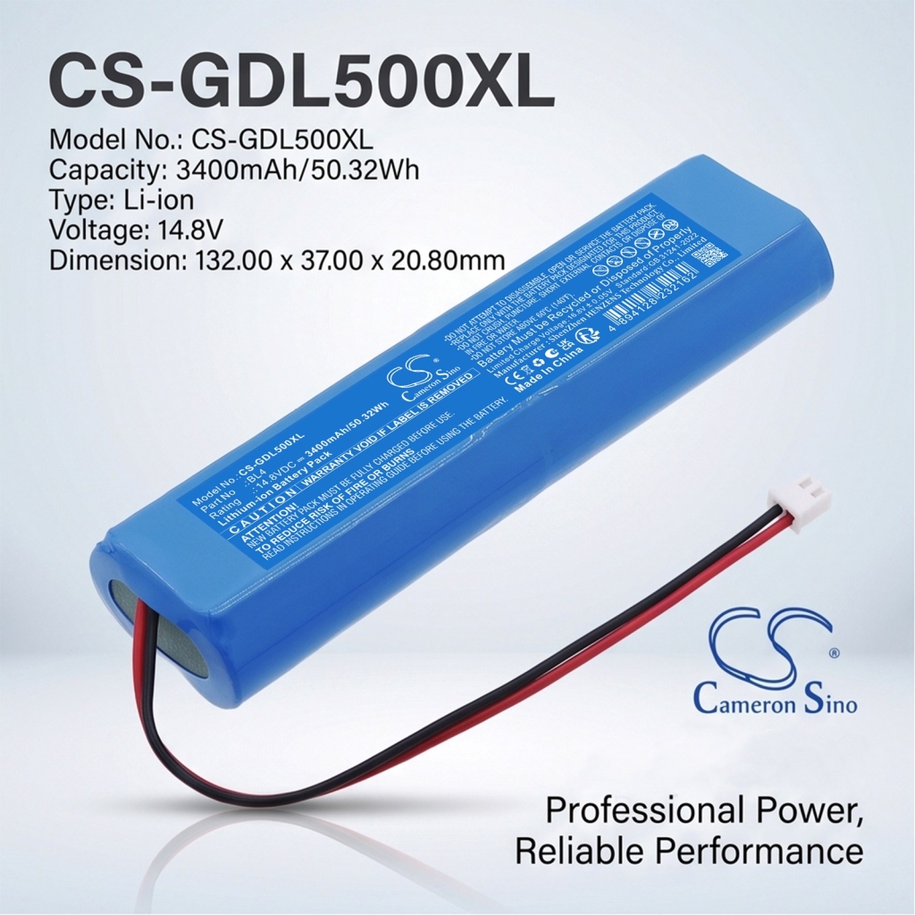 Batteries compatible avec GODOX LC500 LC500 CS-GDL500XL