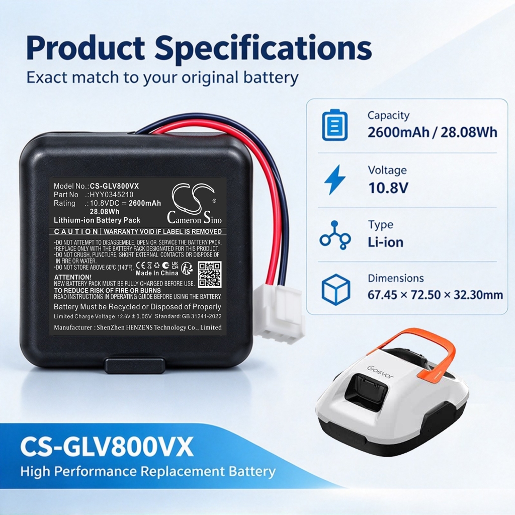 Battery compatible with Gosvor