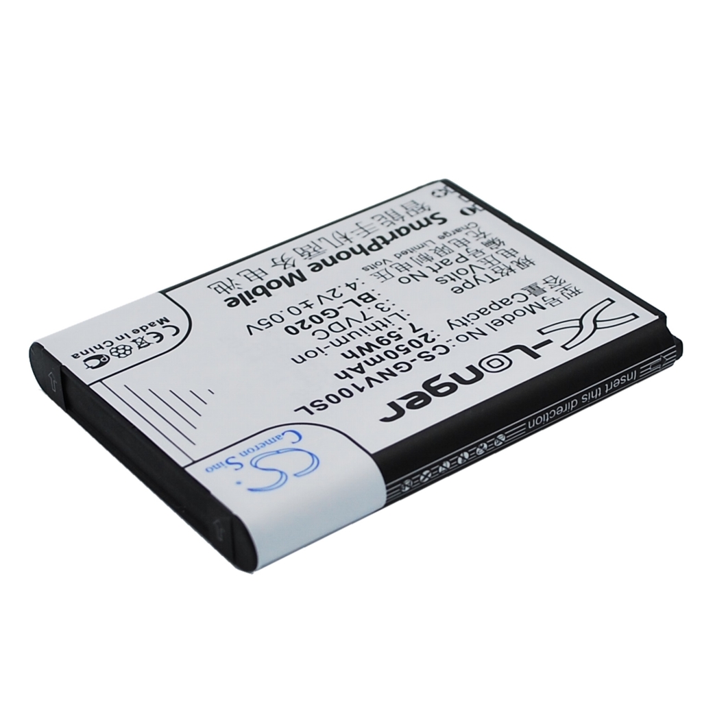 Cameron Sino X-Longer CS-GNV100SL vue de l’étiquette arrière: 2050mAh 3,7V, spécifications X-Longer