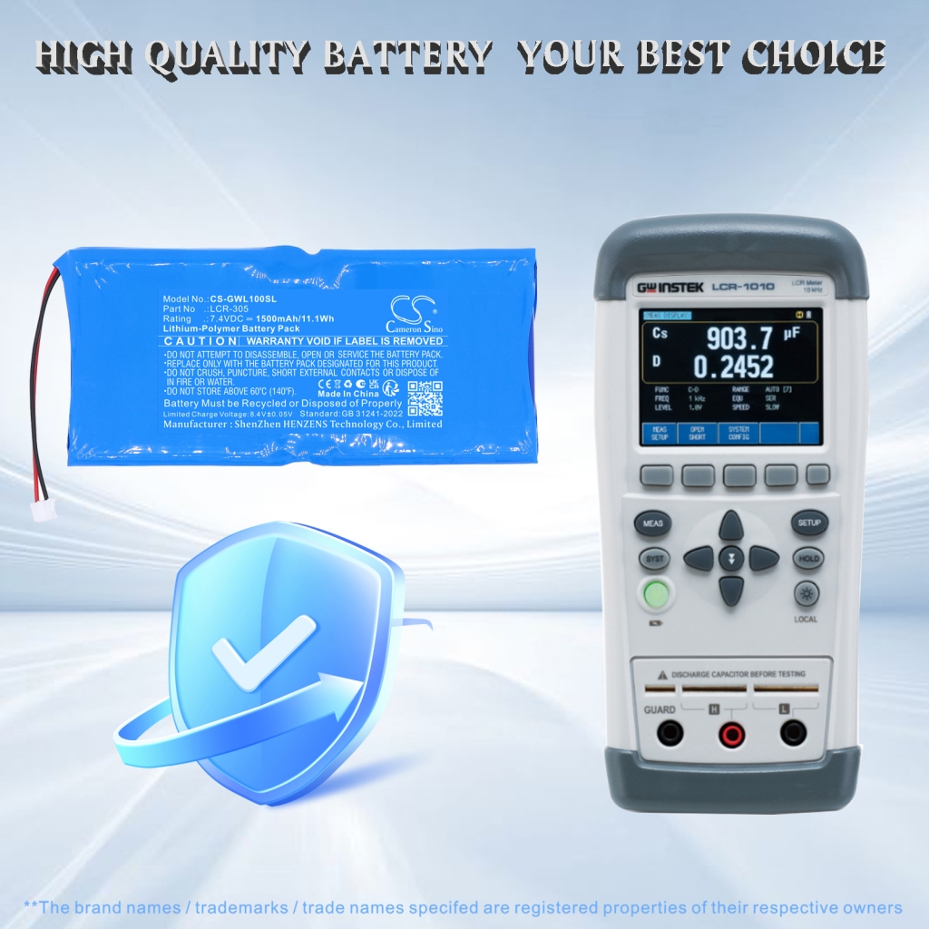 Batterie compatible avec Gw instek CS-GWL100SL