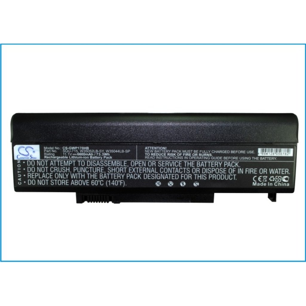 Batterie pour ordinateur portable Gateway CS-GWP170HB