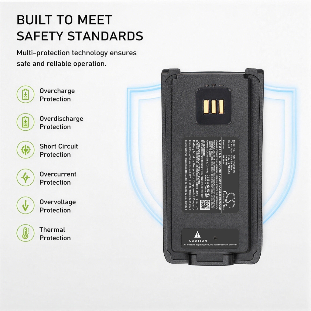 Batterie compatible avec Hytera CS-HPD985TC
