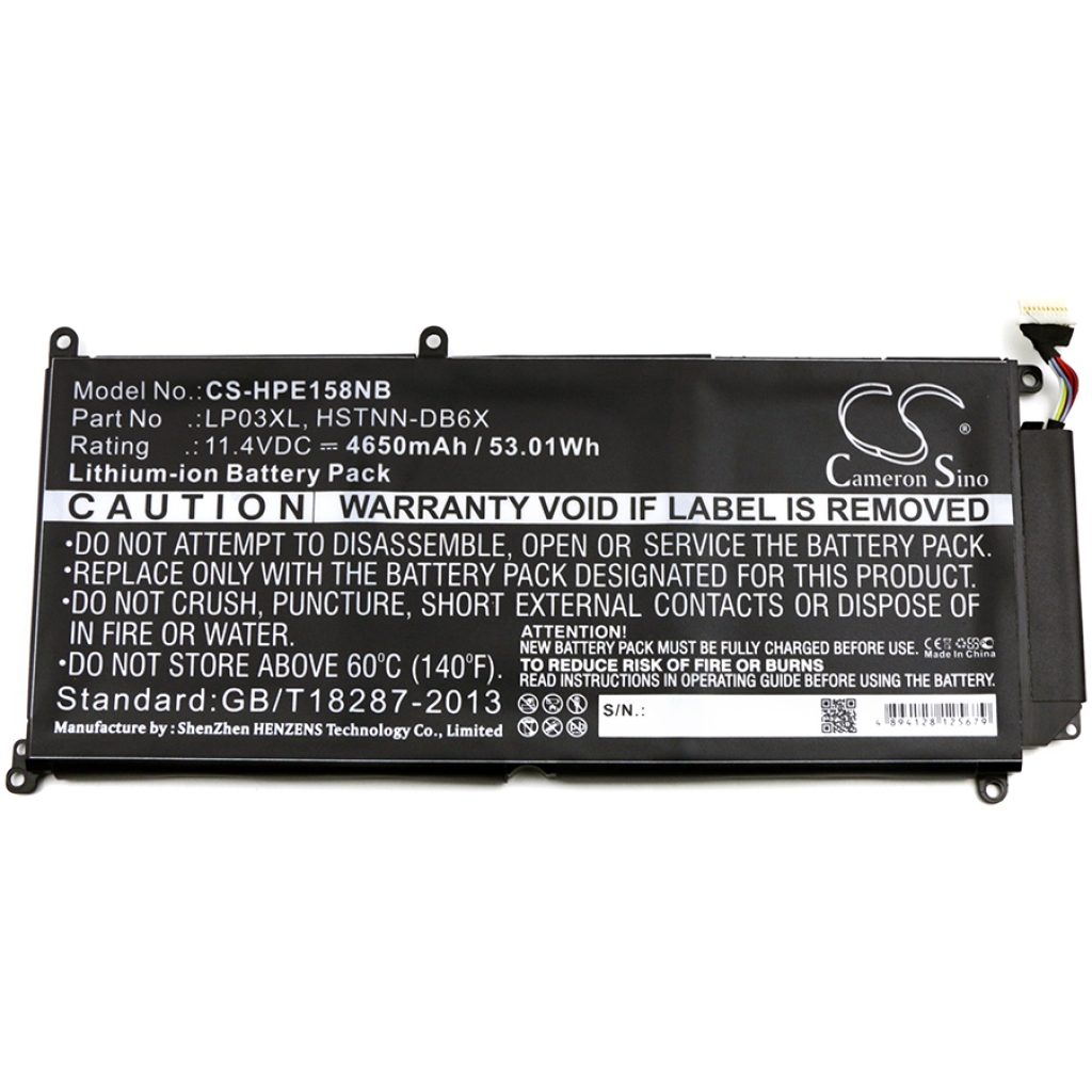 Batterie pour ordinateur portable HP CS-HPE158NB