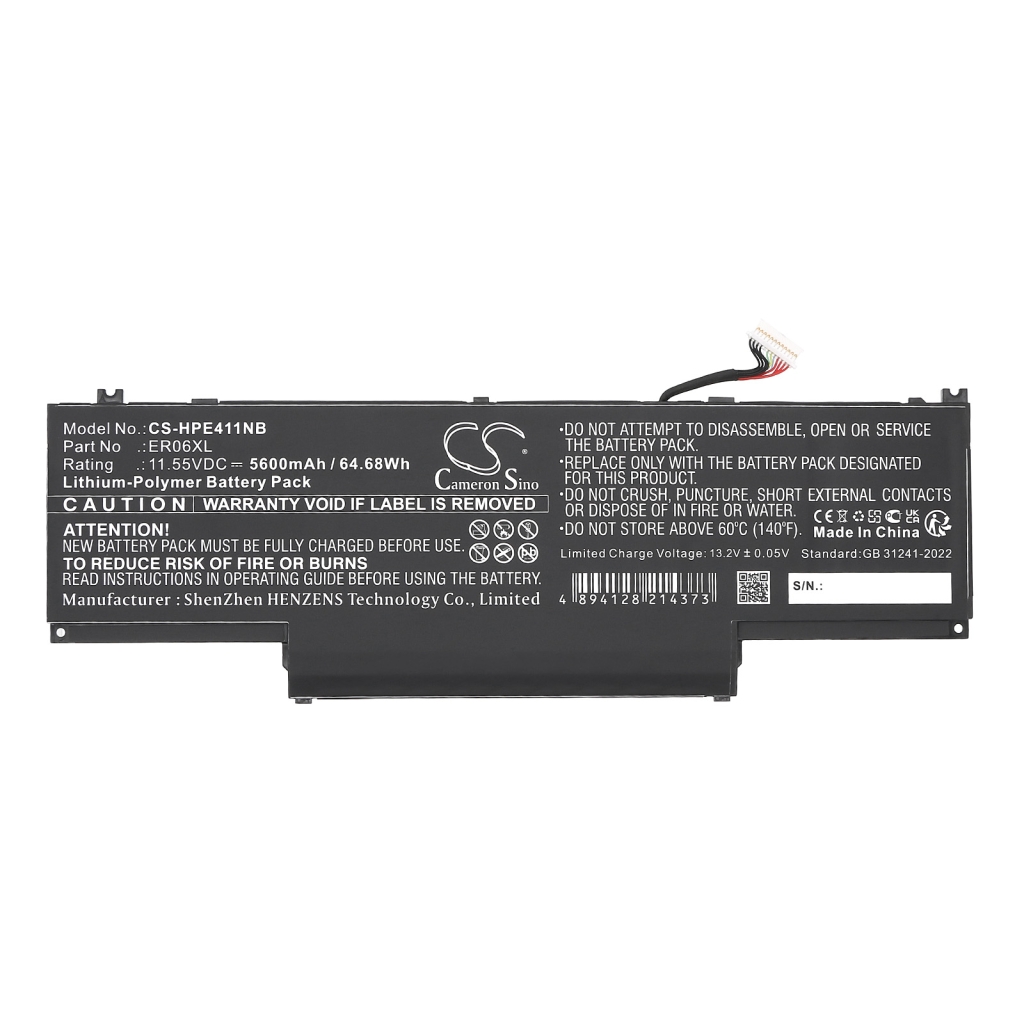 Batterie pour ordinateur portable HP CS-HPE411NB