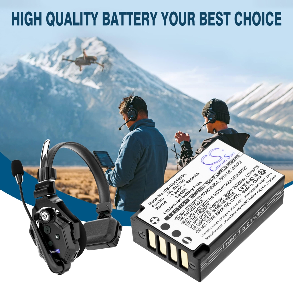 Batterie de casque d'écoute sans fil Hollyland CS-HSC100SL