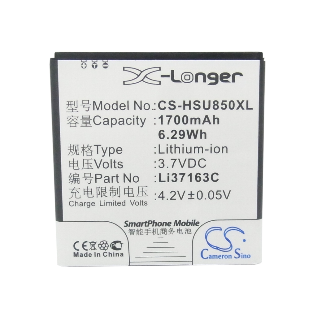 Cameron Sino X-Longer vue avant: 1700mAh 3,7V 6,29Wh
