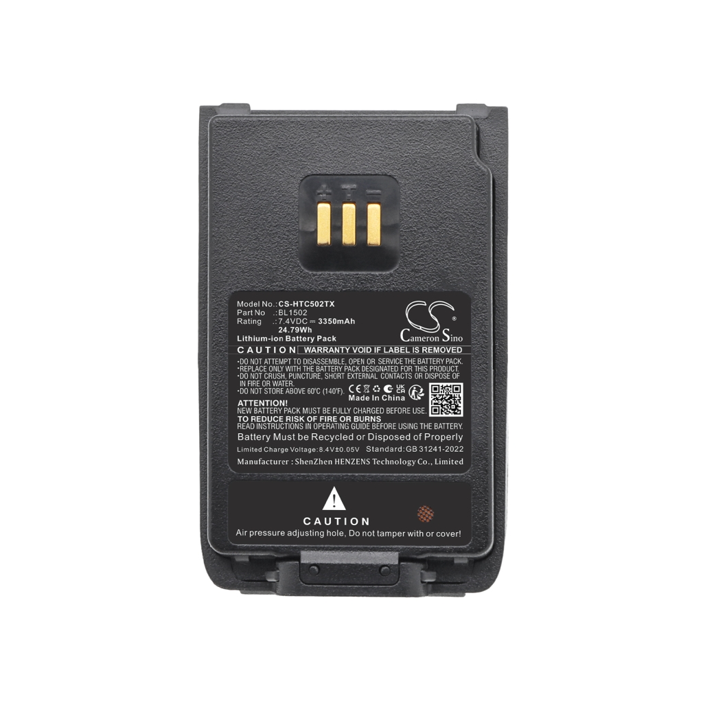 Batterie compatible avec HYT Hytera CS-HTC502TX