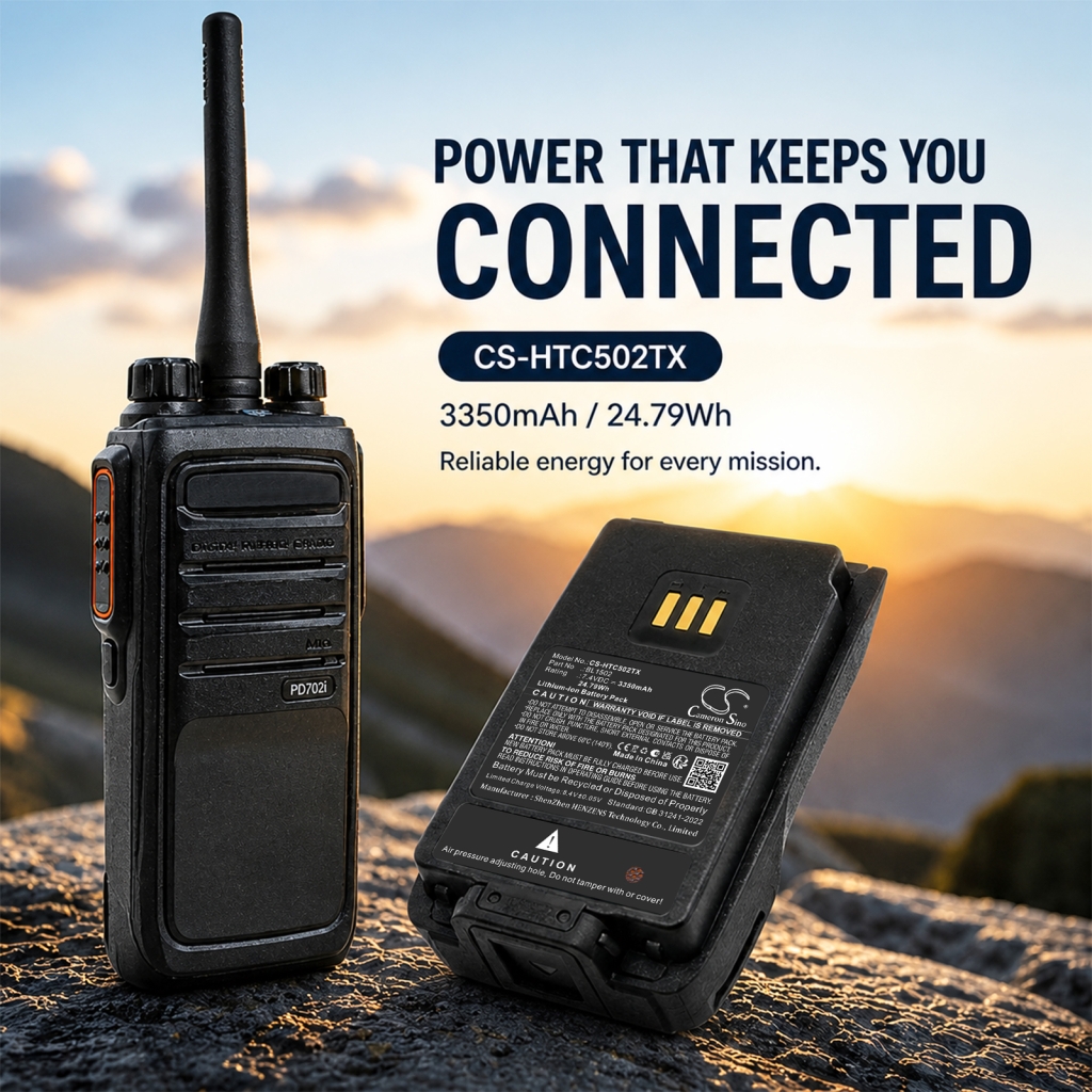 Batterie compatible avec HYT Hytera CS-HTC502TX