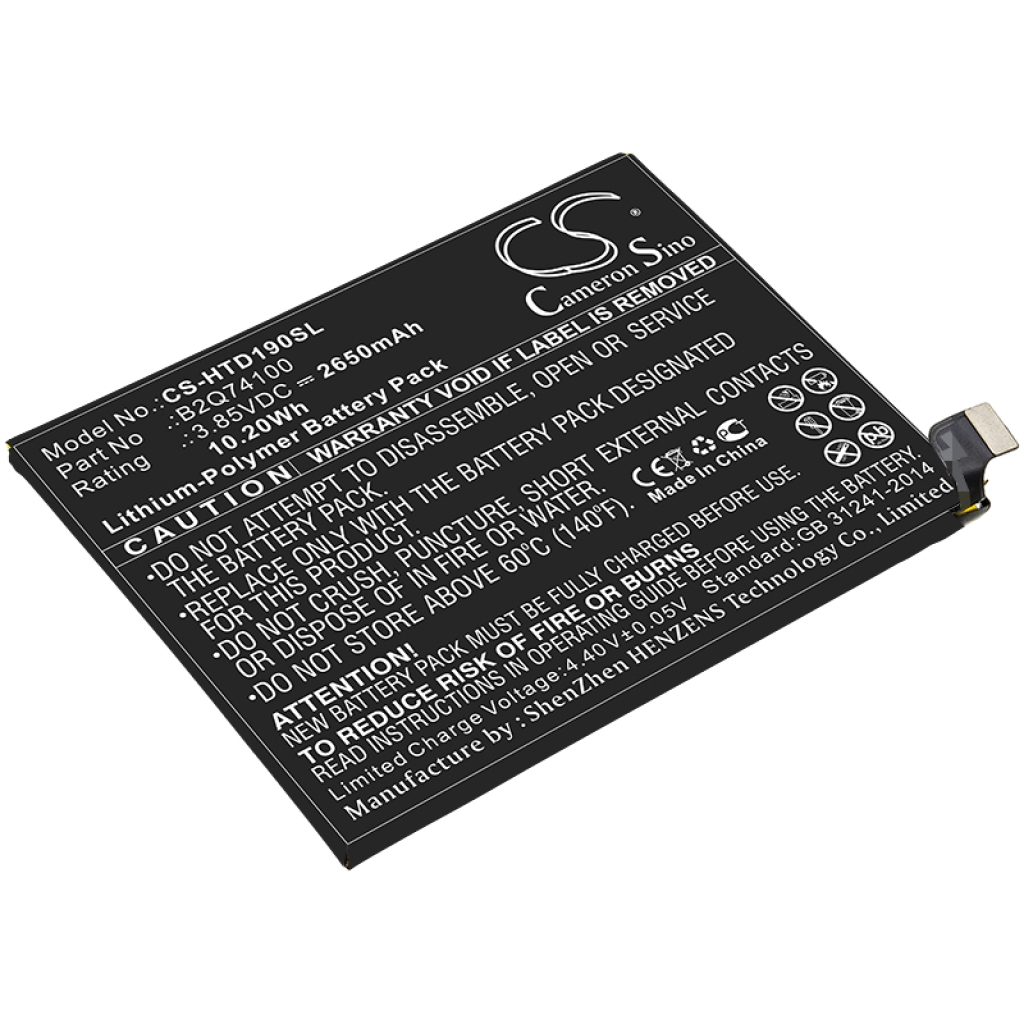 Batterie de téléphone portable HTC CS-HTD190SL