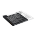Cameron Sino CS-HTD516XL côté contacts avec 3 contacts dorés, avertissement, tension de charge 4,2V et fabricant Henzens