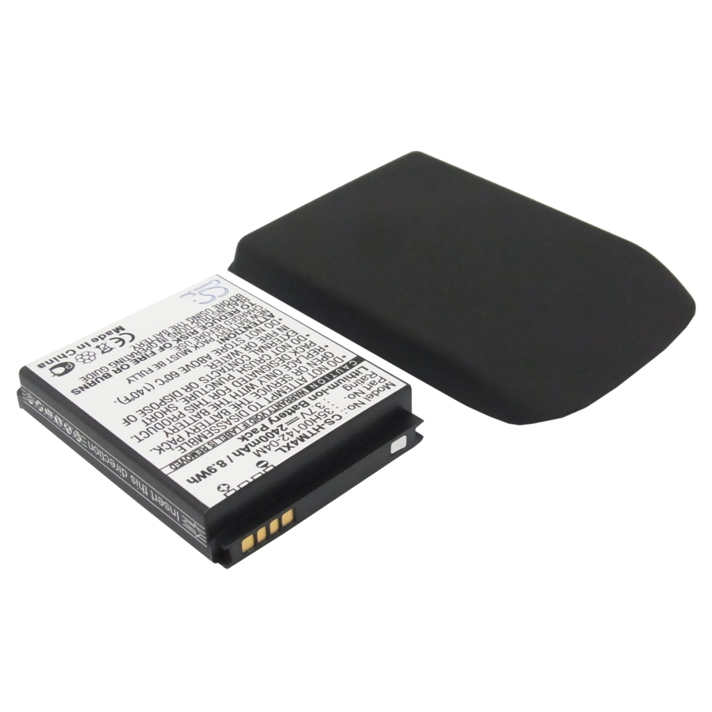 Cameron Sino CS-HTM4XL étiquette de spécifications de batterie avec capot arrière étendu plat noir: 3,7V 2400mAh Li-ion