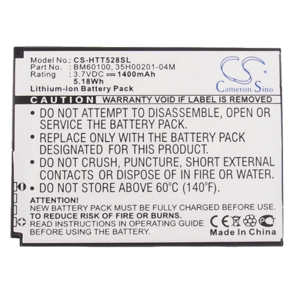Batterie de téléphone portable HTC CS-HTT528SL