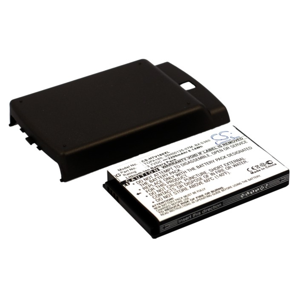 Cameron Sino CS-HTV160XL batterie et grand capot arrière noir de téléphone côte à côte
