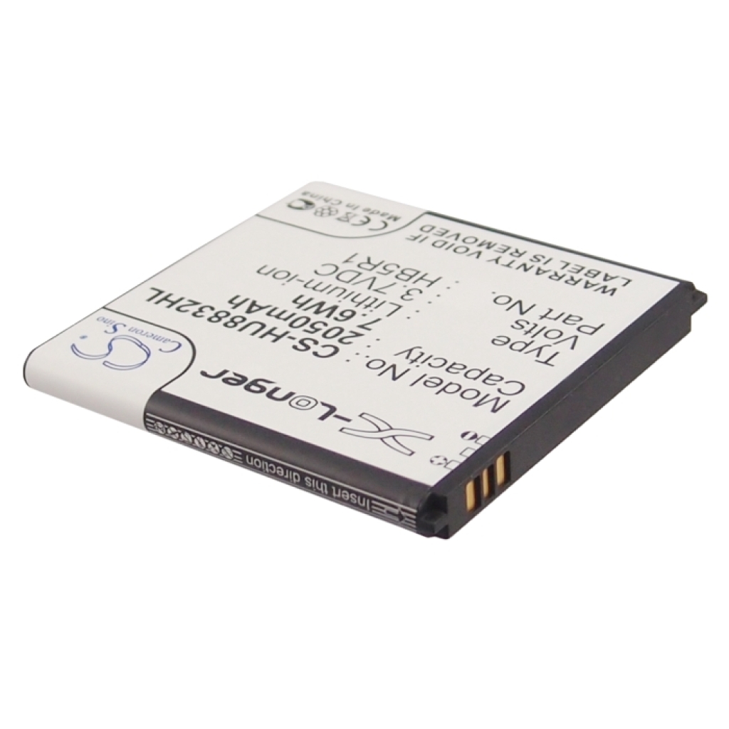 Cameron Sino CS-HU8832HL étiquette de batterie en vue inclinée inversée: 2050mAh 7,6Wh