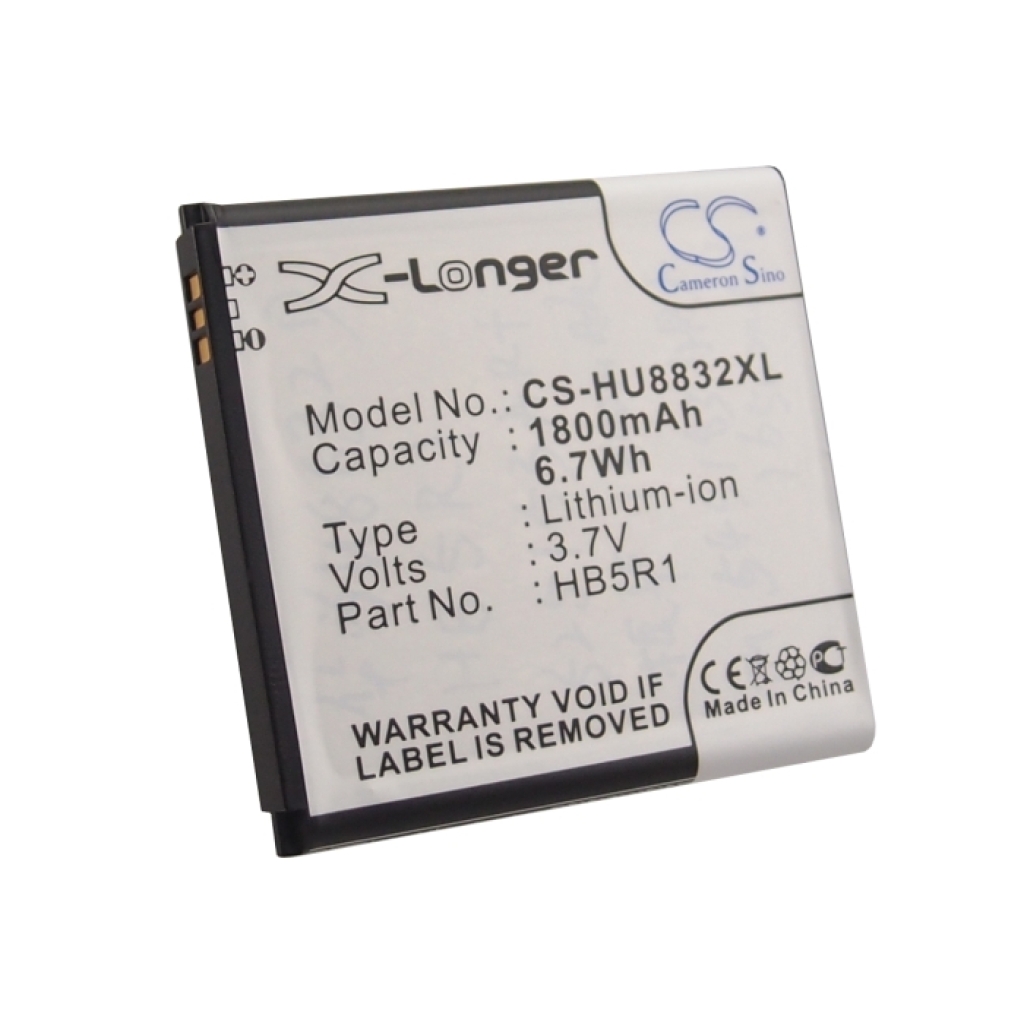Cameron Sino X-Longer CS-HU8832XL vue d’étiquette clairement lisible: 1800mAh 6,7Wh 3,7V HB5R1