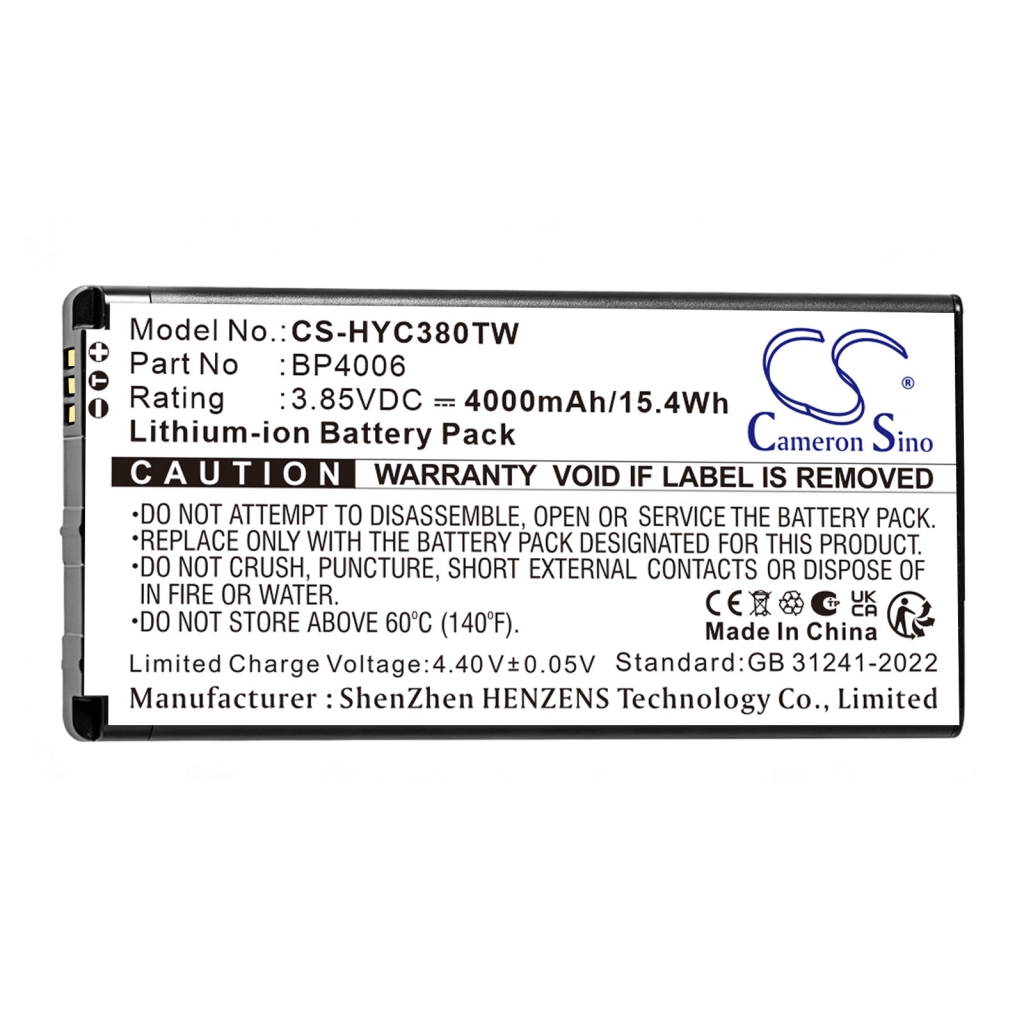 Batterie compatible avec Hytera CS-HYC380TW