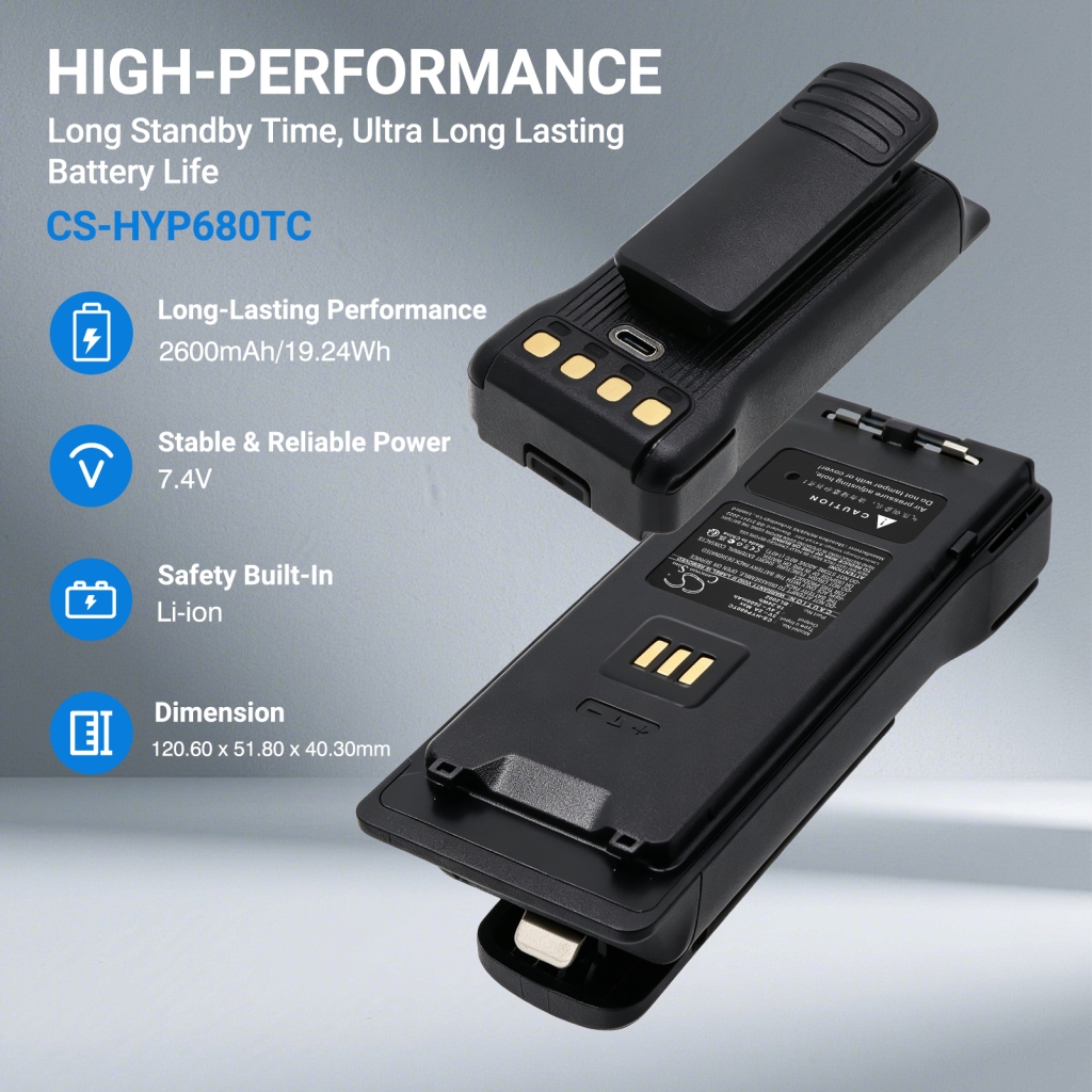 Batterie compatible avec Hytera CS-HYP680TC