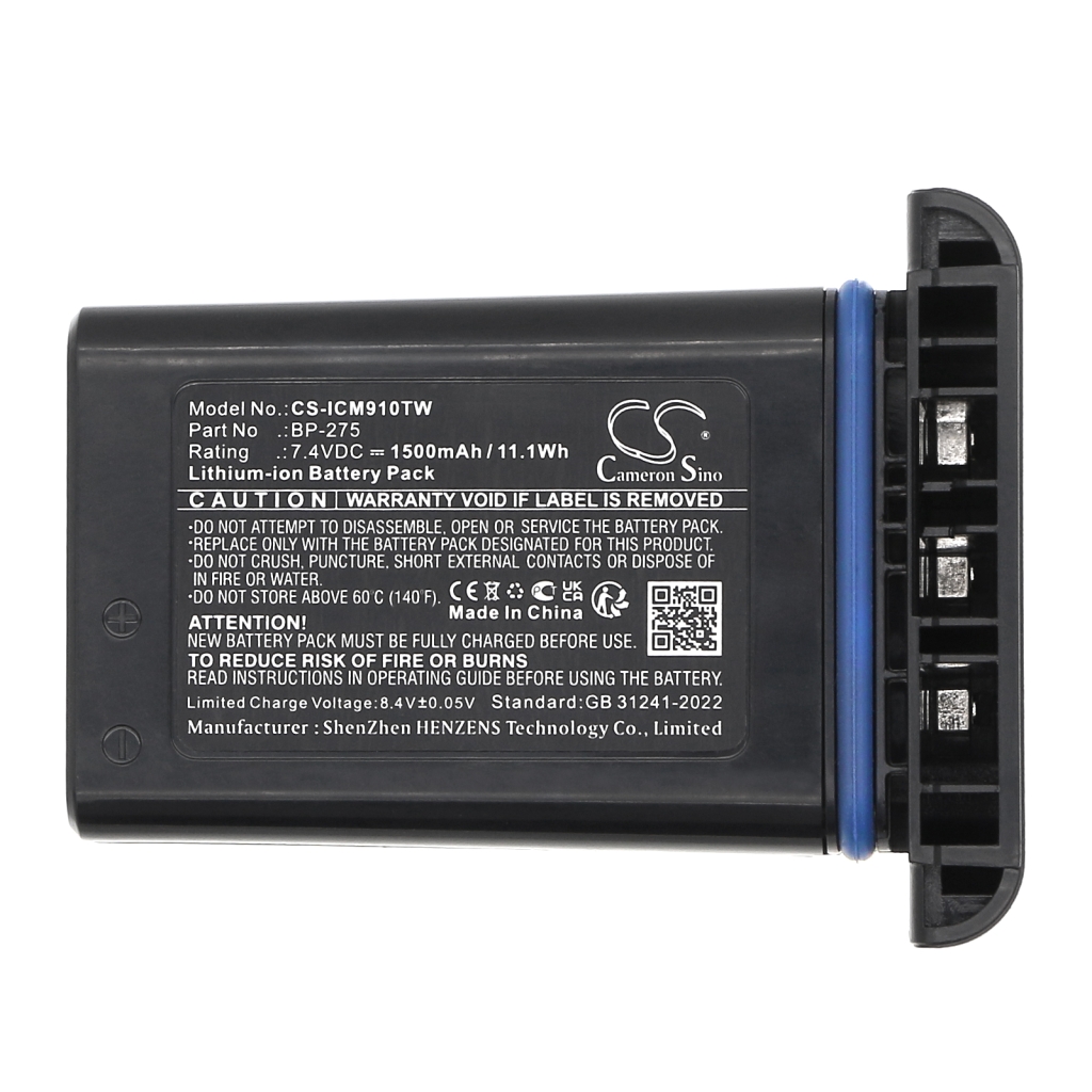 Batterie radio bidirectionnelle Icom CS-ICM910TW