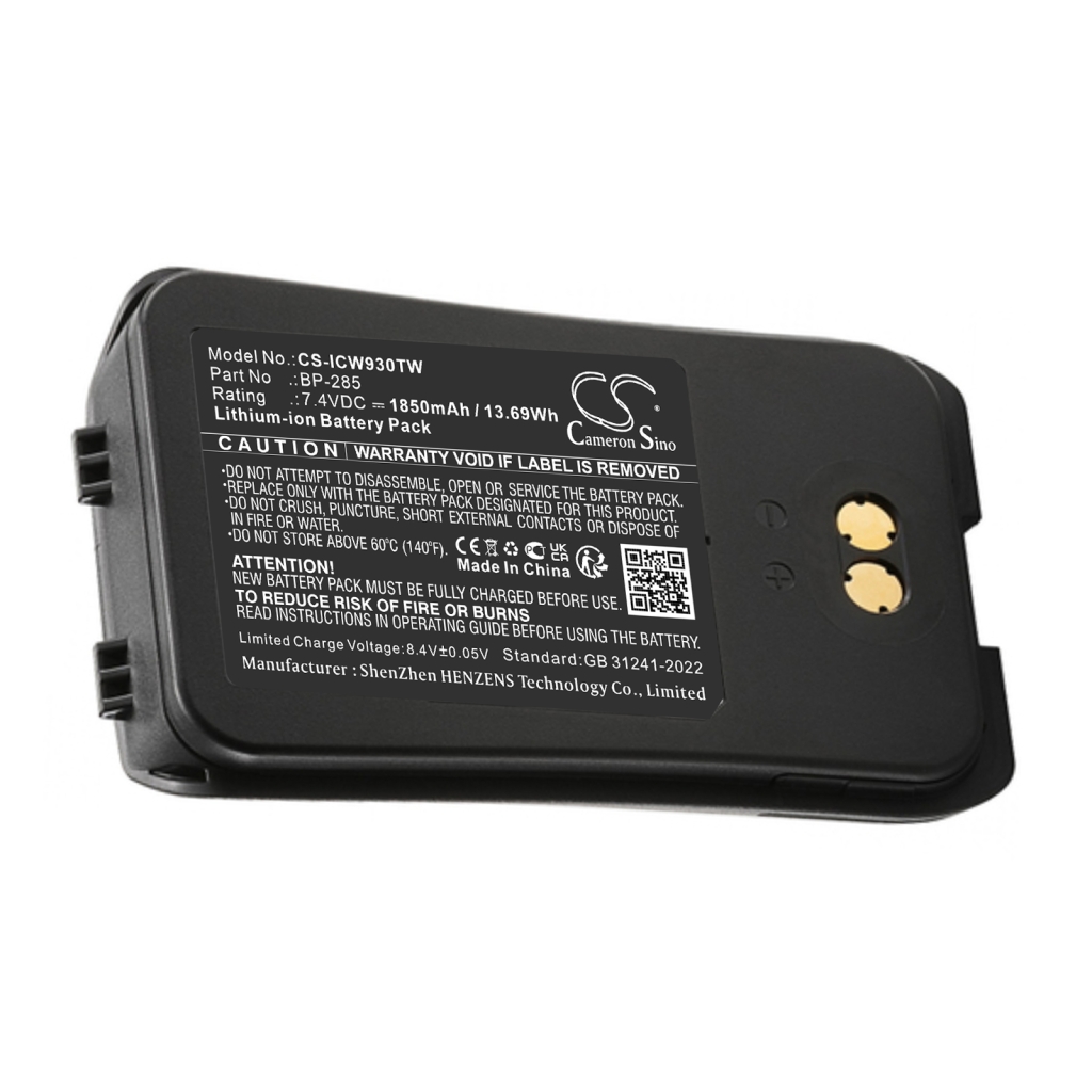 Batterie radio bidirectionnelle Icom CS-ICW930TW