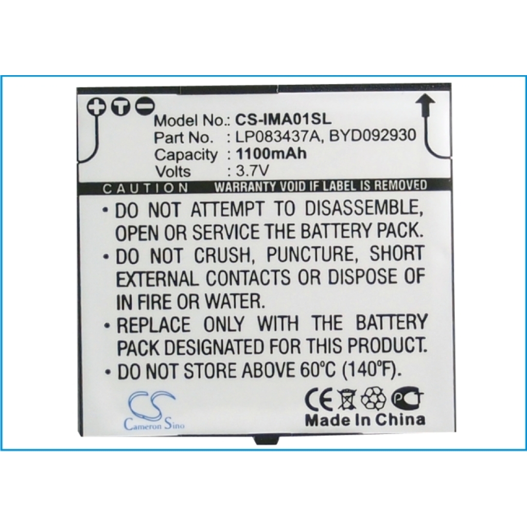 Batterie de téléphone portable i-Mate CS-IMA01SL