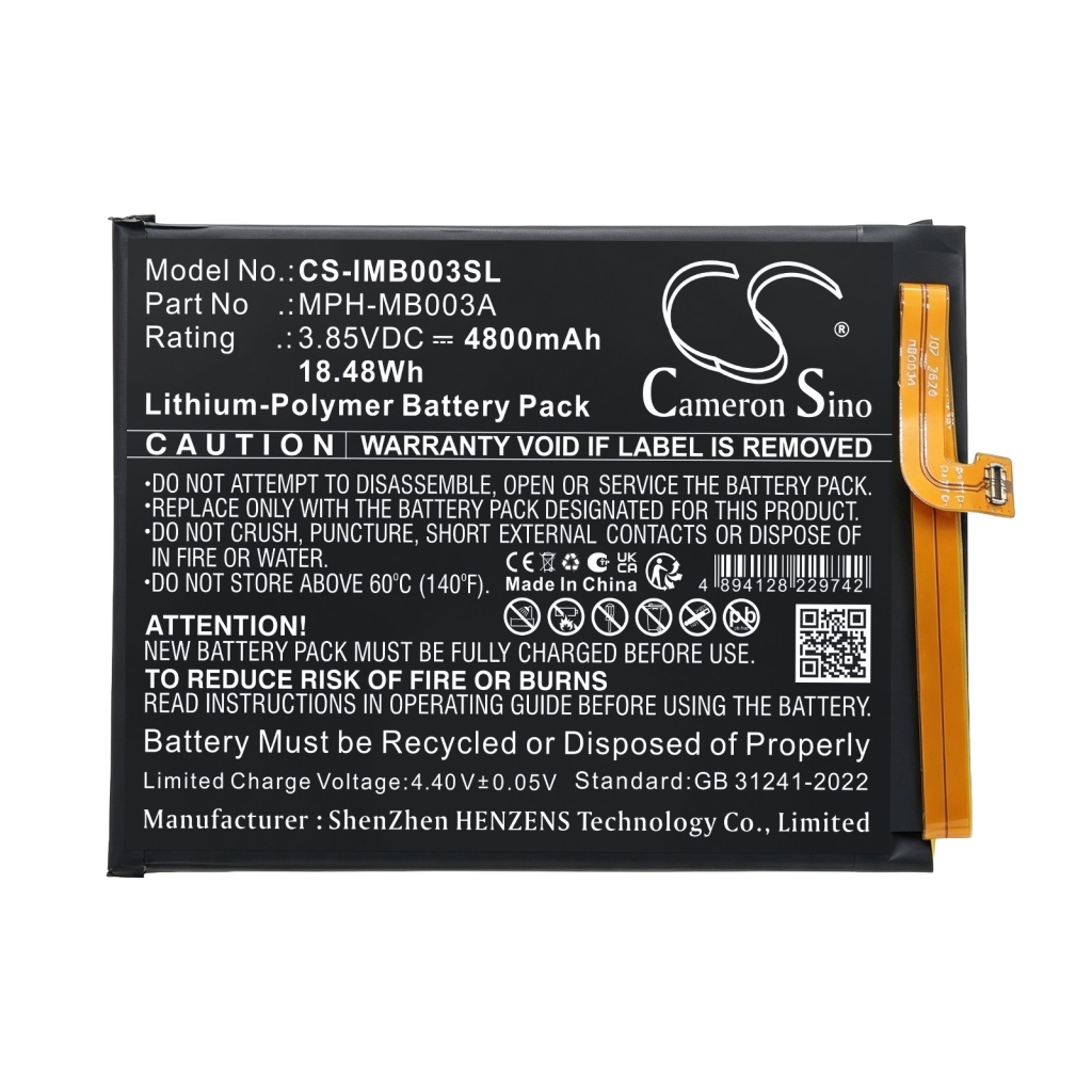Batteries compatible avec IDEMIA IDScreen MPH-MB003 MPH-MB003A MPH-MB003B CS-IMB003SL