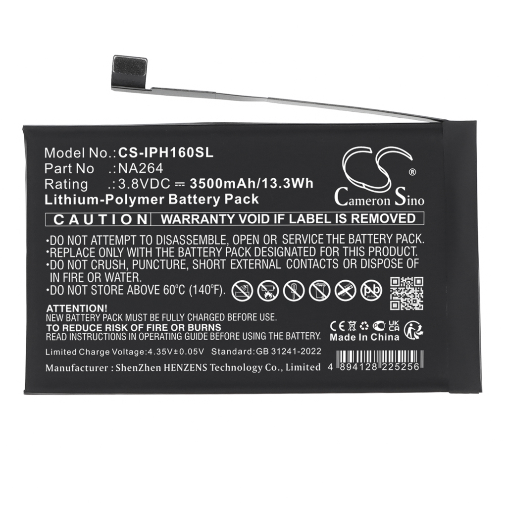 Batterie de téléphone portable Apple CS-IPH160SL