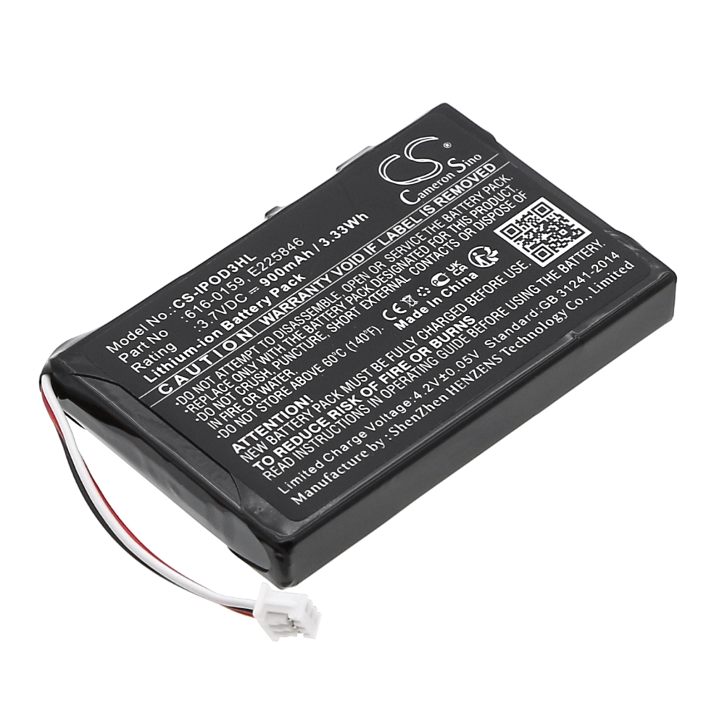 MP3, MP4, MP4, PMP Batterie Apple CS-IPOD3HL