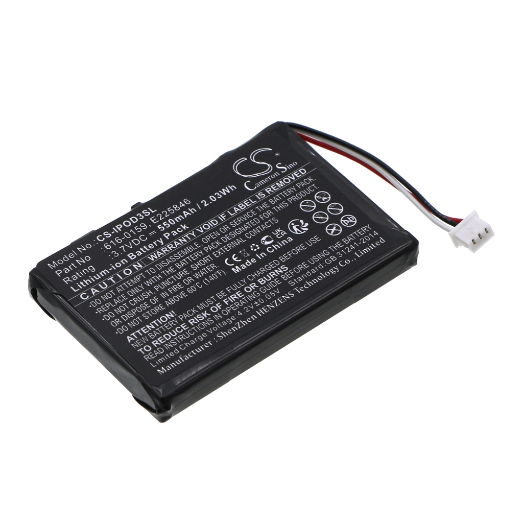 MP3, MP4, MP4, PMP Batterie Apple CS-IPOD3SL