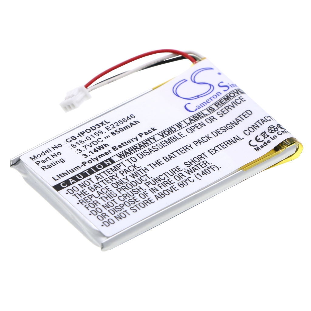 MP3, MP4, MP4, PMP Batterie Apple CS-IPOD3XL