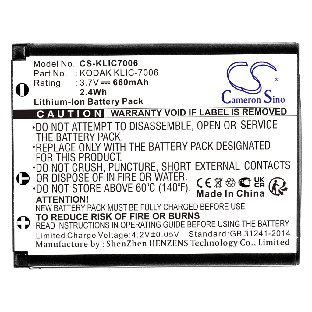 Camera Battery Ricoh CS-KLIC7006