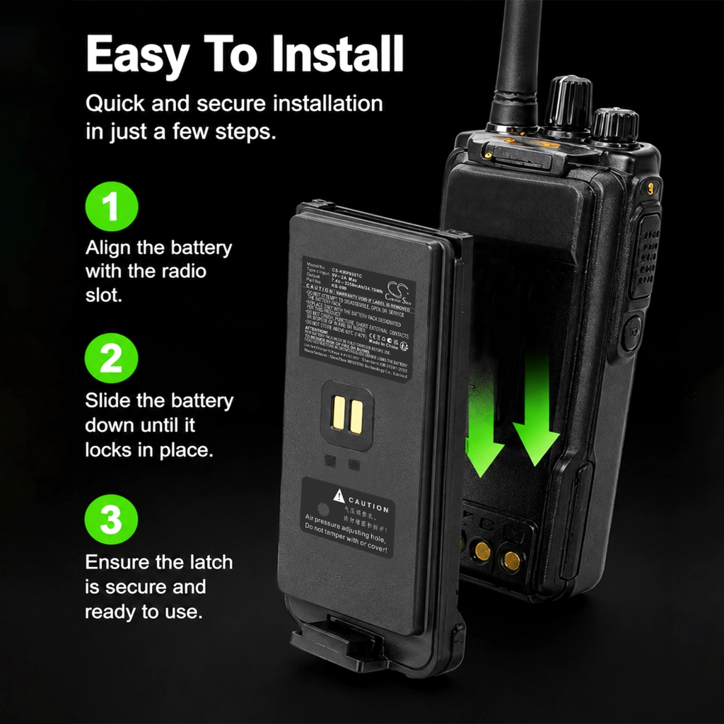 Batterie compatible avec Kirisun CS-KRP990TC