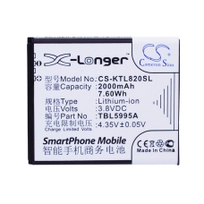Remplacement de batterie compatible pour K-Touch TBE5707B,TBL5995A