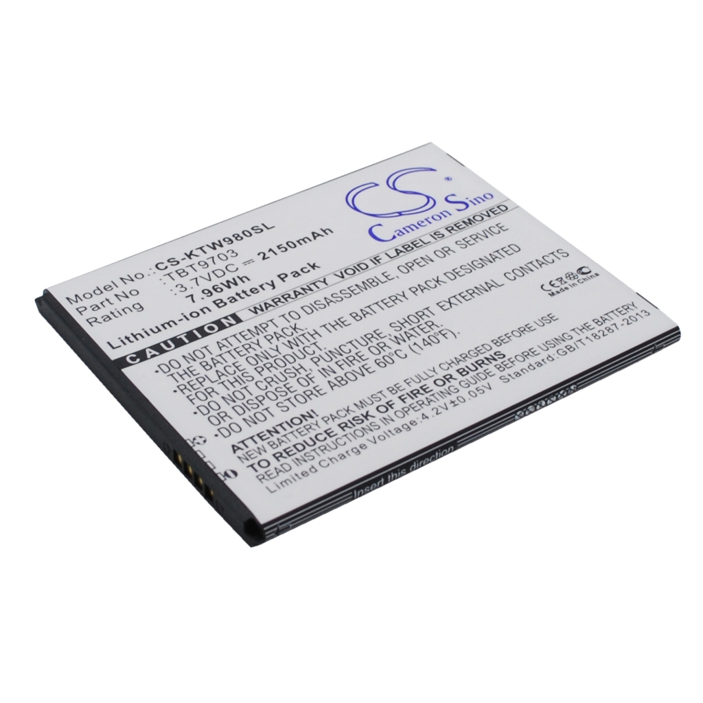 Batteries Remplace TBT9703