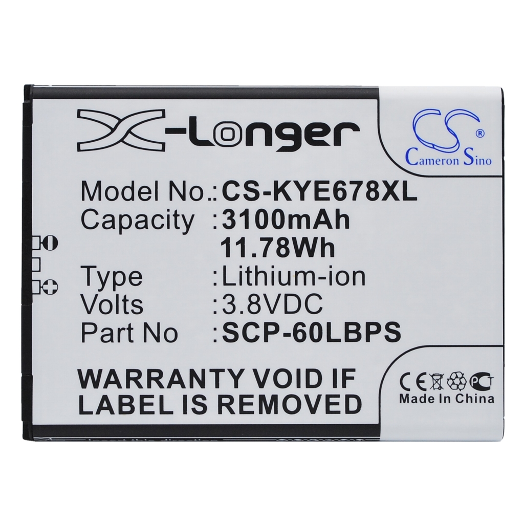 Batterie de téléphone portable Kyocera CS-KYE678XL