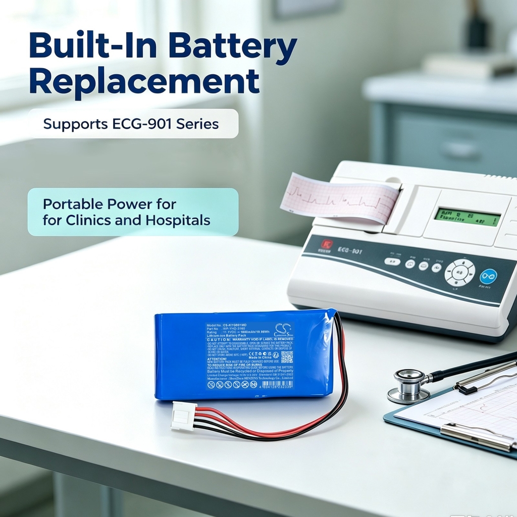 Batteries compatible avec KADEY YASEN ECG-901 ECG-901 CS-KYG901MD